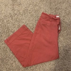 Wide leg red jeans